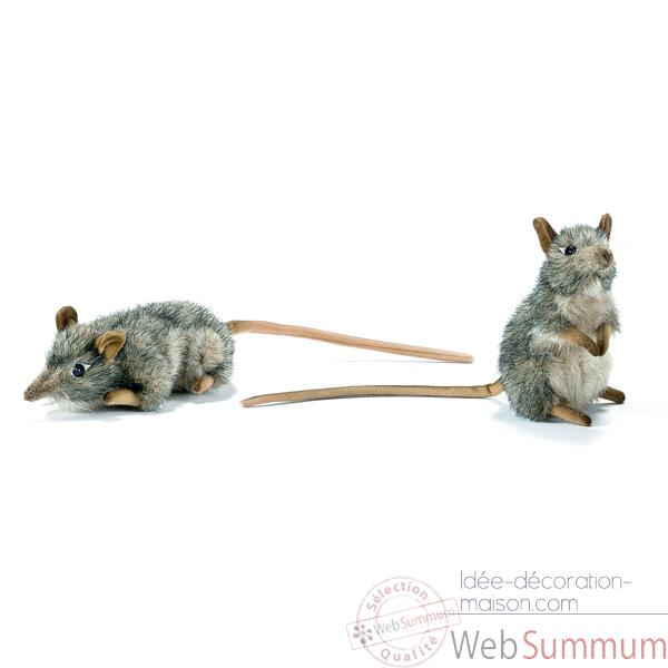 Anima - Peluche rats musques dresse et couche assorties 16 cm -4110