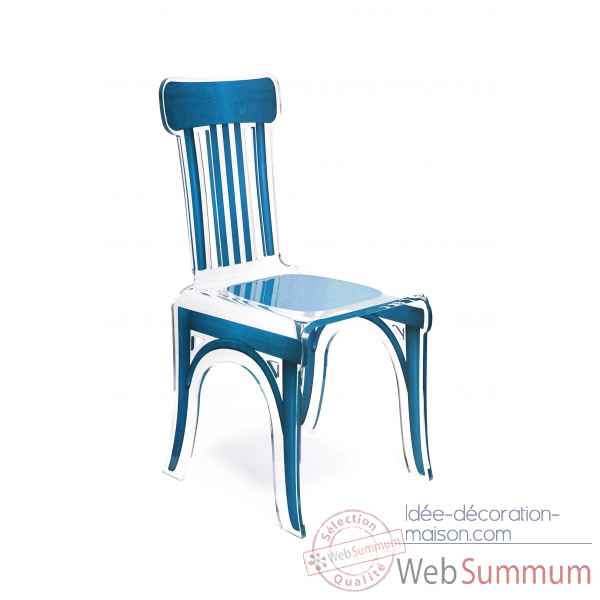 Chaise bistrot bleue Acrila -Acrila179