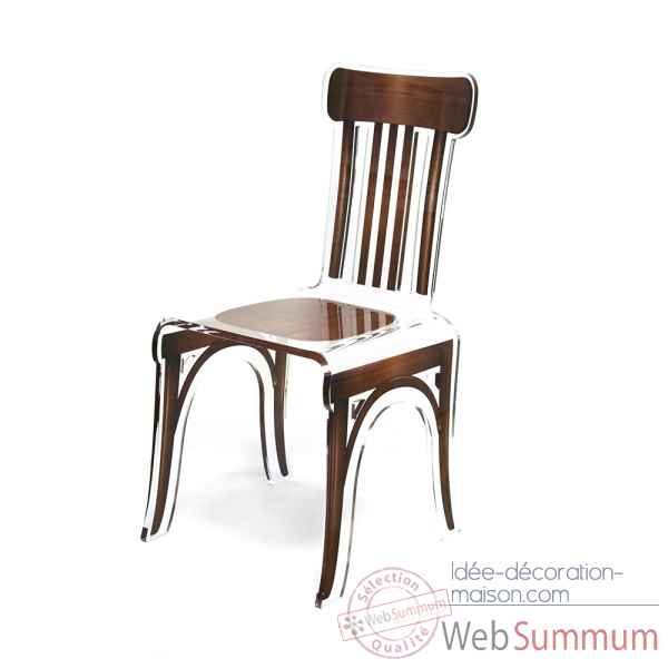 Chaise bistrot marron acrila -cbm