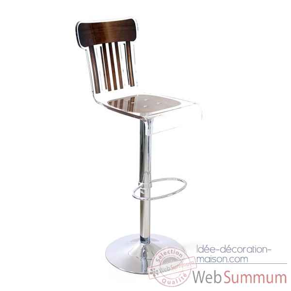 Tabouret bistrot marron acrila -tbm