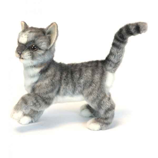 Chaton tigre gris a 4 pattes 18cmh/20cml Anima -6499