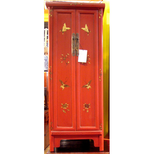 Armoirette 2 portes rouge style Chine -C0930R