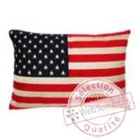 Grand coussin usa chenille / coton arteinmotion -com-cus0157