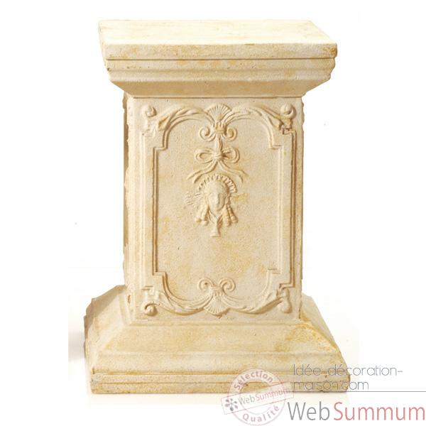 Piedestal et Colonne-Modele Queen Anne Podest, surface marbre vieilli-bs1002ww