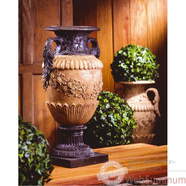 Vases-Modele Roman Vase, surface pierres romaine combines au fer-bs2116ros/iro