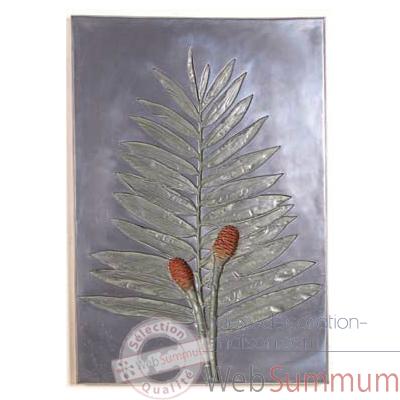 Decoration murale-Modele Torch Ginger Negative Wall Plaque, surface aluminium-bs2309alu