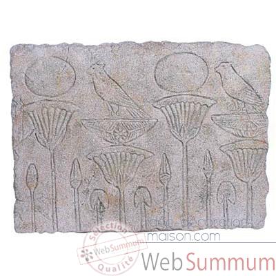 Decoration murale-Modele Papyrus Wall Plaque, surface granite-bs2311gry