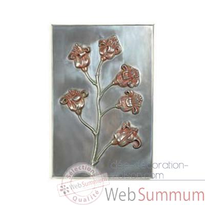 Decoration murale-Modele Poppy Wall Plaque, surface aluminium-bs2313alu