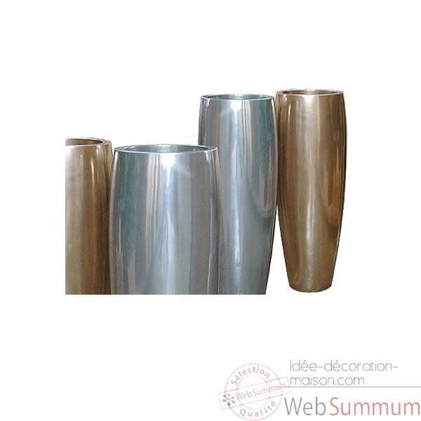 Vases-Modle Mati Planter, surface aluminium-bs3114alu