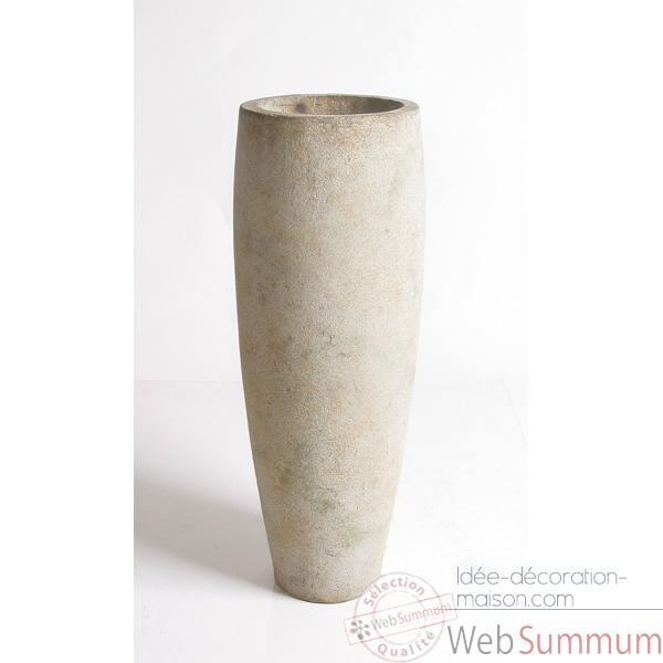 Vases-Modele Mati Planter, surface pierre romaine-bs3114ros