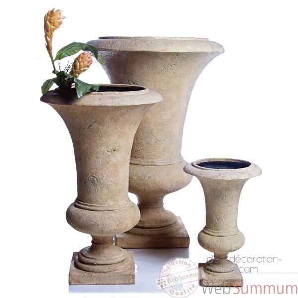 Vases-Modele Empire Urn    medium, surface rouille-bs3116rst
