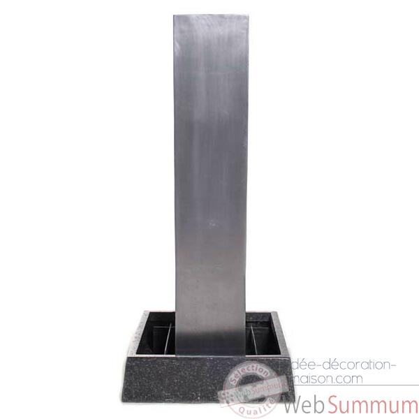 Fontaine-Modele Tower Fountain Square Basin, seulement bassin, surface aluminium-bs3129alu-basin