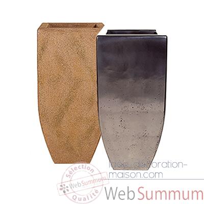 Vases-Modele Kobe Planter Large, surface aluminium-bs3434alu
