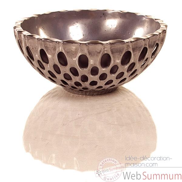 Vases-Modle Coral Bowl, surface aluminium-bs3439alu