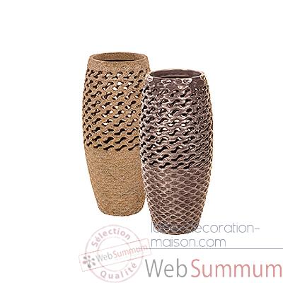 Vases-Modle Coral Vase, surface bronze nouveau-bs3447nb