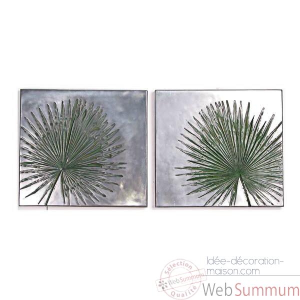 Decoration murale-Modele Anahaw Junior Wall Plaque Negative Set, surface aluminium-bs4095alu