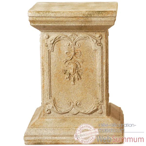 Colonne et Piedestal Queen Anne Podest, pierre romaine combins fer -bs1002ros -iro