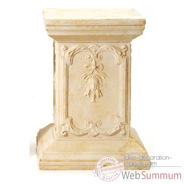 Colonne et Piedestal Queen Anne Podest, marbre vieilli combins or -bs1002wwg