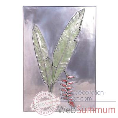 Dcoration murale Hanging Heliconia Positive Wall Plaque, aluminium -bs2306alu