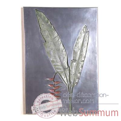 Dcoration murale Hanging Heliconia Negative Wall Plaque, aluminium -bs2307alu