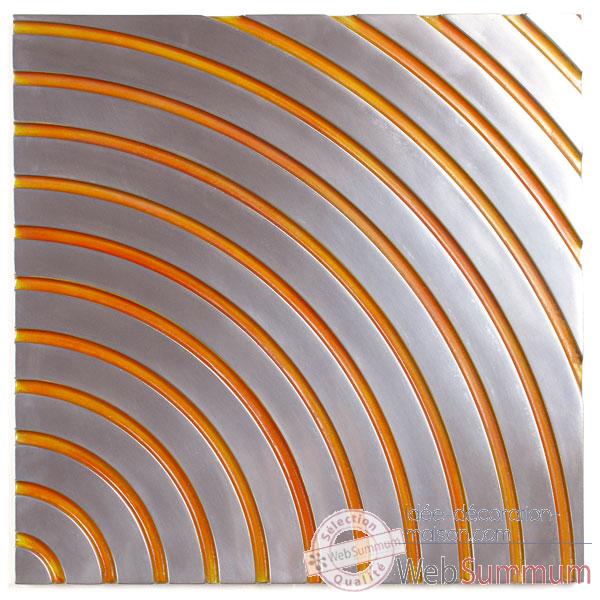Dcoration murale Concentric Wall Panel Junior, mtal aluminium patin or -bs2397alu -or