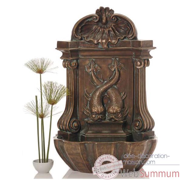 Fontaine Amadeo Wall Fountain, bronze et vert-de-gris -bs3372vb