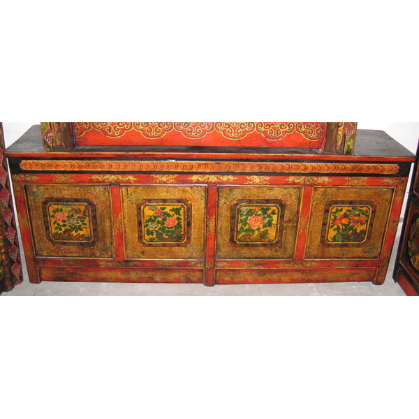 Buffet bas 4 portes tibetain style Chine -C0377