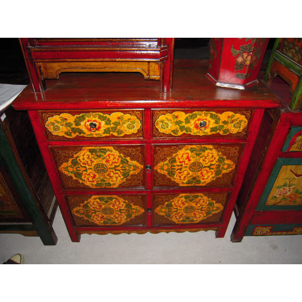 Buffet 4 portes et 2 tiroirs tibetain style Chine -C3009