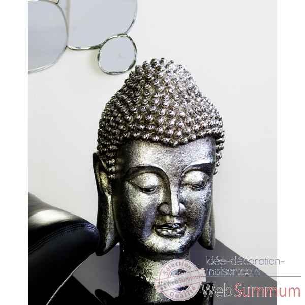 Tete de buddha poly antique argent Casablanca Design -59502