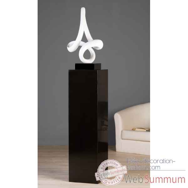 Colonne en marbre noire 110 cm Casablanca Design -32605