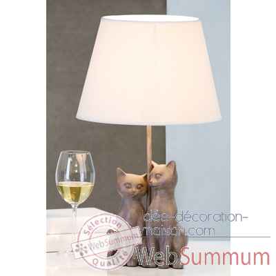 Lampe "couple de chats" Casablanca Design -79085
