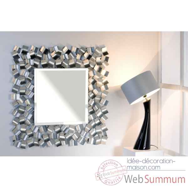 Miroir \"blizzard\" metal verre Casablanca Design -54792