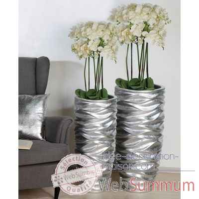 Pot a fleurs \"waves\" Casablanca Design -79217