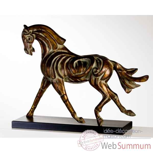 Sculpture \\\"firehorse\\\" bronze Casablanca Design -51955