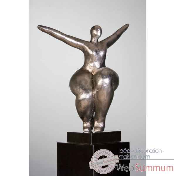 Sculpture \"woman\" antique argent Casablanca Design -59316