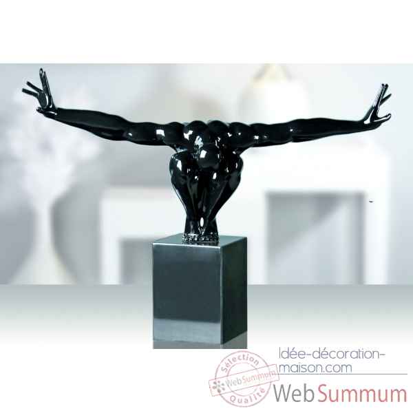 Sculpture \"cliffhanger\" noire Casablanca Design -32433
