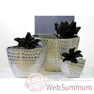 Vase \"chrome\" Casablanca Design -26840