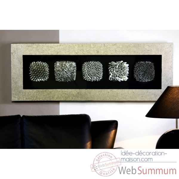 Peinture murale \\\"grande\\\" bois verre Casablanca Design -51767