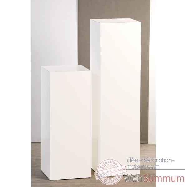 Colonne en bois blanc brillant 100 cm Casablanca Design -51925