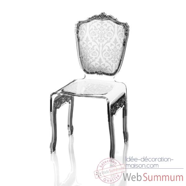 chaise baroque blanche et grise