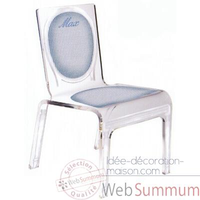 Chaise personnalisable Baby Lines Bleue Aitali