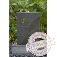 Fontaine themis en pierre granit finition polie et striee, de coloris gris Climadream