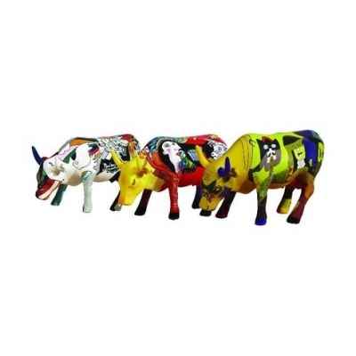 Coffret 3 mini vaches picowso artpack resine CowParade -46602