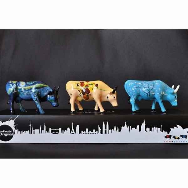 Coffret 3 vaches mini Van Gogh - art pack CowParade - 46601