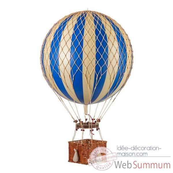 Ballon Jules Verne, montgolfiere bleue Decoration Marine AMF -AP168D