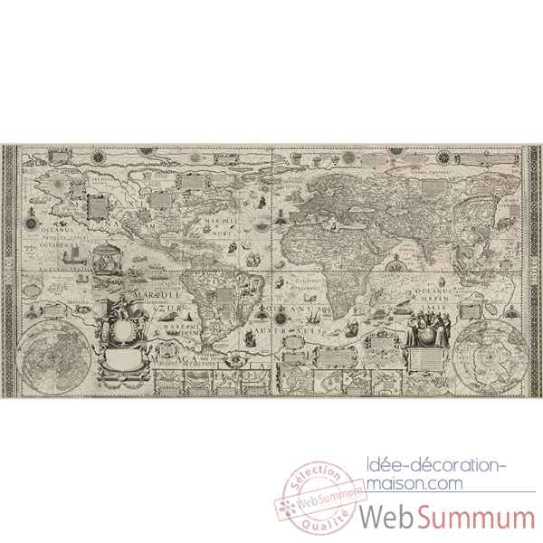 Carte murale monde antique Decoration Marine AMF -AC328
