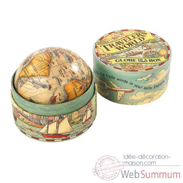 Globe du voyageur en boite Decoration Marine AMF -MS021A