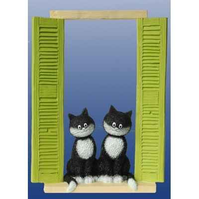 Statuette chat les curieuses Dubout -DUB70