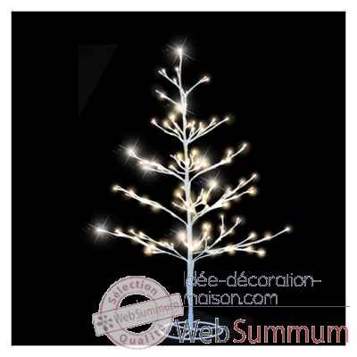 Arbre h90 blanc led blanc chaud120l -371716