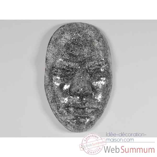 Objet decoration exaltation masque noir / argent 66cm Edelweiss -C7927